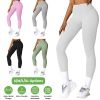 Women\'s High Waist Workout Leggings Tummy Control Compression Yoga Tight Pants Gym Pants Athletic Running Leggings with 25In Inseam No Front Seam