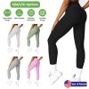 Women\'s High Waist Workout Leggings Tummy Control Compression Yoga Tight Pants Gym Pants Athletic Running Leggings with 25In Inseam No Front Seam