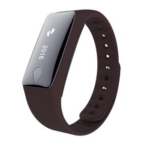 Fitness Tracker Activity Tracker Watch with Heart Rate Monitor IP67 Waterproof Smart Band Step Counter Calorie Counter Call & SMS Pedometer (Option: Brown)