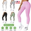 Women\'s High Waist Workout Leggings Tummy Control Compression Yoga Tight Pants Gym Pants Athletic Running Leggings with 25In Inseam No Front Seam