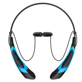 Wireless Neckband Headphones V5.0 Sweat-proof Sport Headsets Earbuds In-Ear Magnetic Neckbands Stereo Earphone Deep Bass Earphone w/Mic (Option: Blue)