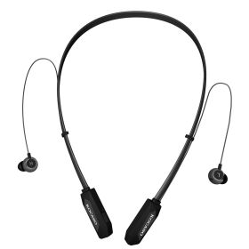 Wireless Neckband Headphones V4.2 Sweat-proof Sport Headsets Earbuds In-Ear Magnetic Neckbands Stereo Earphone Deep Bass Earphone w/Mic 15Hrs Work Run (Option: Black)